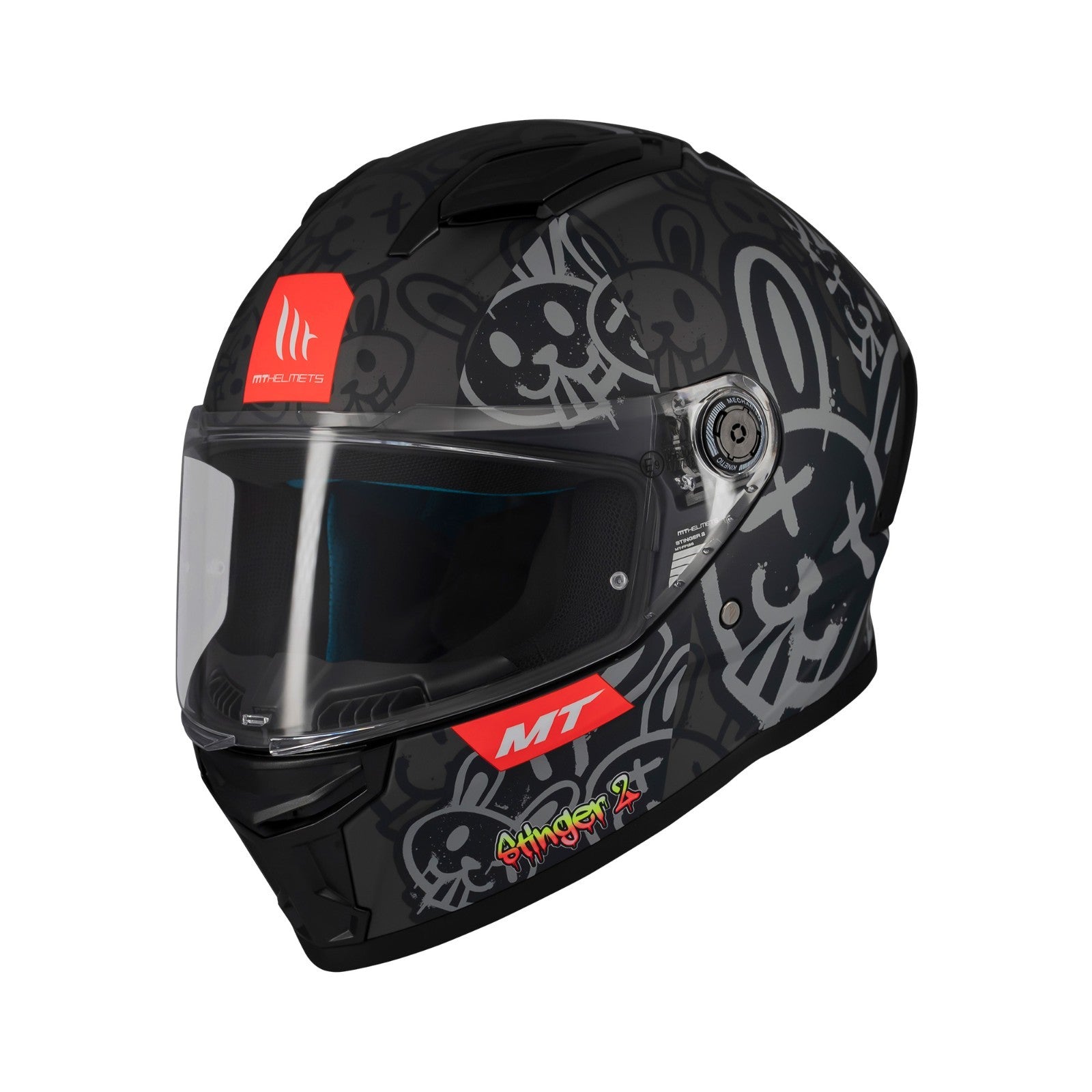 MT Stinger 2 Ram Matt Black Full Face ECE2206  Motorcycle Motorbike Helmet
