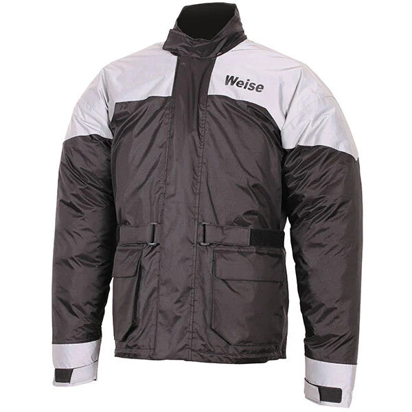 Weise Splash Vision Reflective Waterproof Motorcycle Motorbike Over Jacket Black