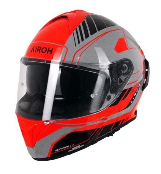 Airoh Spark 2 Chrono Full Face ECE2206 Motorcycle Motorbike Helmet Orange Gloss