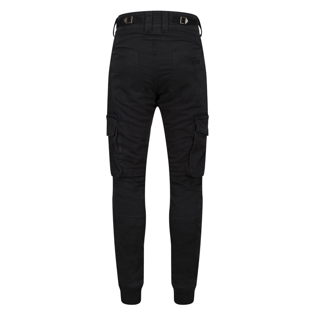 Moto Girl Lara Cargo Black Ladies Motorcycle Motorbike Armoured Cargo Trousers