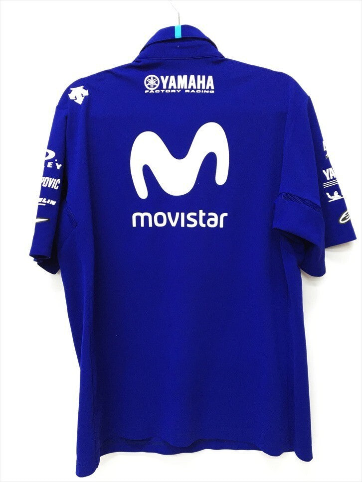 Yamaha Racing 2018 Auth Polo Men's Blue - Polo Shirt  B18-GP110-E0-1L