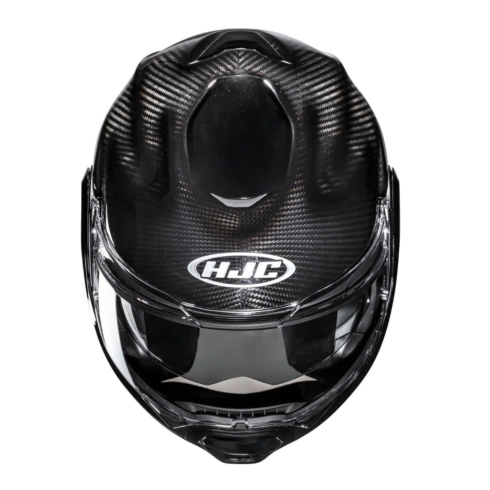 HJC F100 Carbon Fibre Gloss Modular Flip Over Urban Motorcycle Motorbike Helmet
