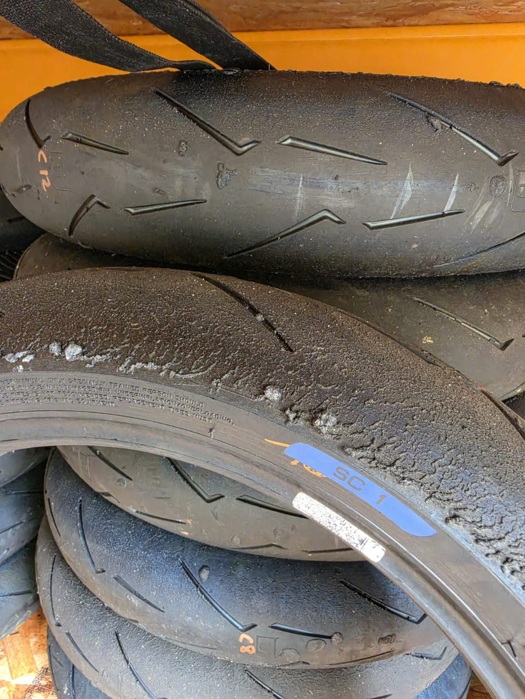 Pirelli Diablo Supercorsa SC1 V4 120/70-17 part worn front BSB scrub tyre 2026