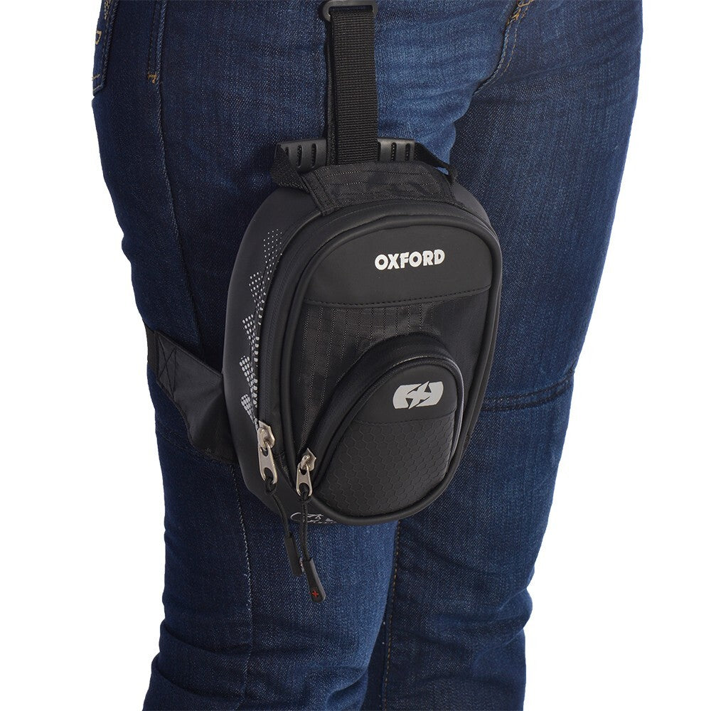 Oxford Motorcycle Carry 1L Capacity L1R Leg Bag, Adjustable & Comfortable Straps