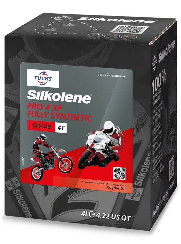 Silkolene 4-Stroke Pro 4 5W-40 XP Ester Fully Synthetic Motorcycle Engine Oil