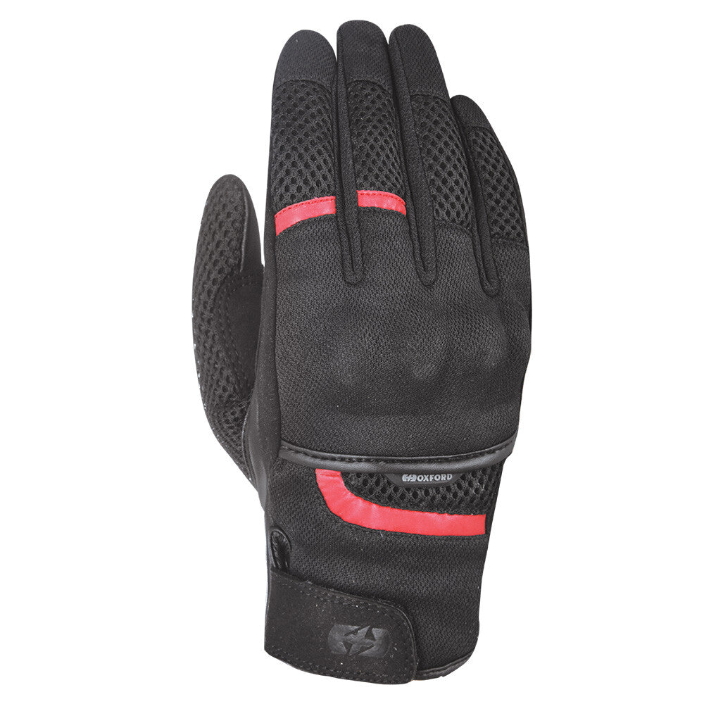 Oxford Brisbane Air Short Vented Motorcycle Motorbike Gloves Tech Black