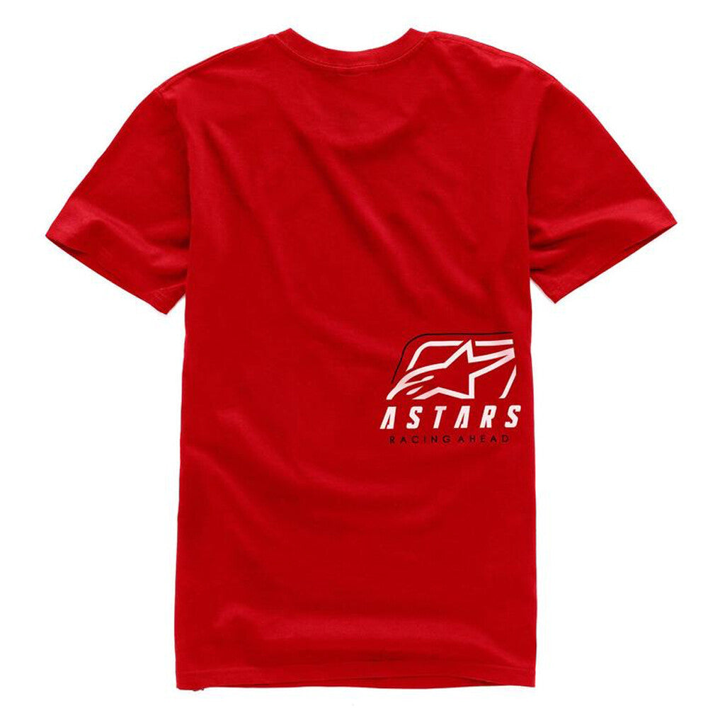 Alpinestars Astars Casual Venture Short Sleeve Tee T-Shirt - Red & White