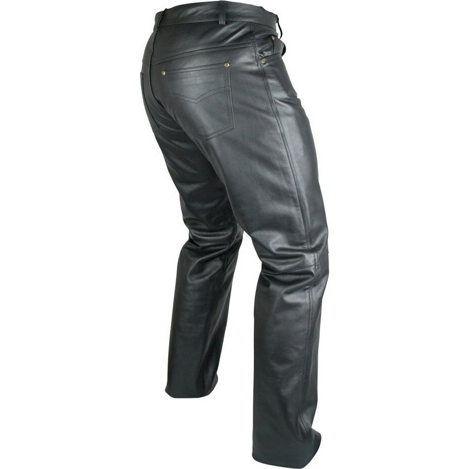 ARMR Moto Kenji Classic Style Leather Motorcycle Motorbike Trousers