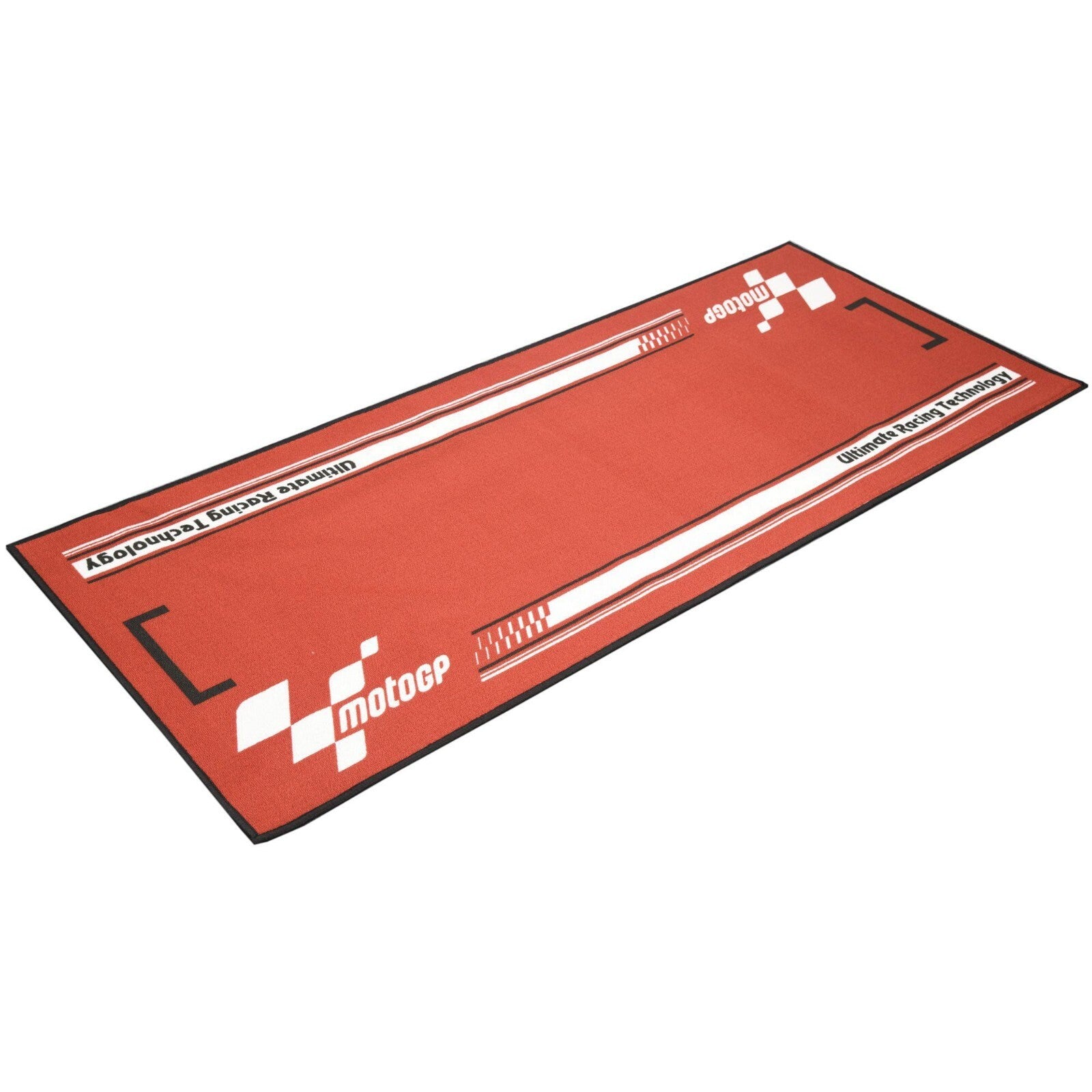 Bike Tek MotoGP Garage Mat Series 4 (Red/White) Motorcycle Garage Mat 190 X 80cm