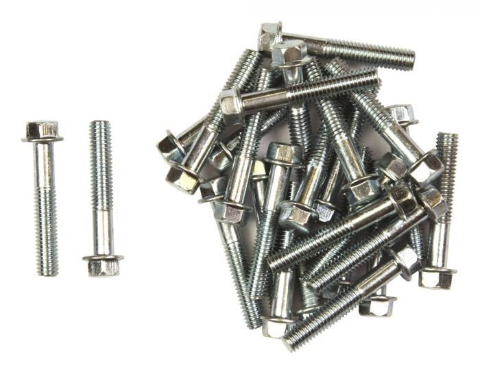 Bike It Carbon Steel Flange Head Bolts M6 x 35mm (25Pcs)