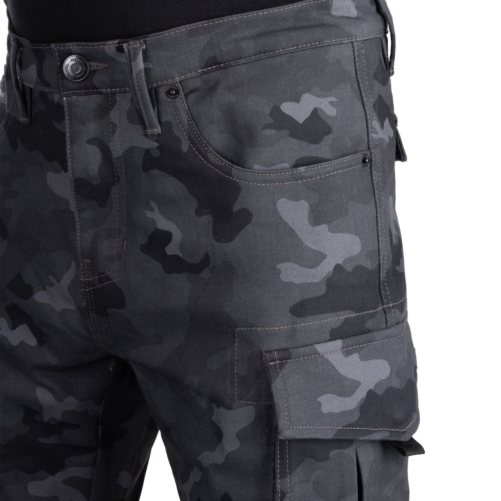 Oxford CE AA Armoured Mens Motorcycle Motorbike Cargo Pants Jeans Camo Print