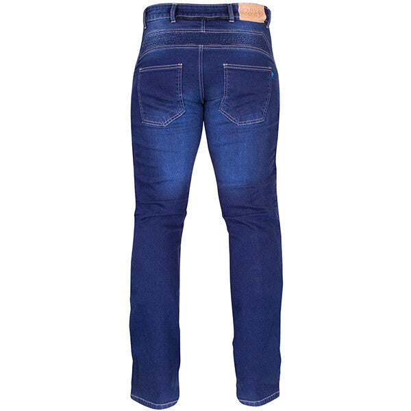Route One Cooper Multi Layer Armoured Aramid Motorcycle Motorbike Jeans Blue