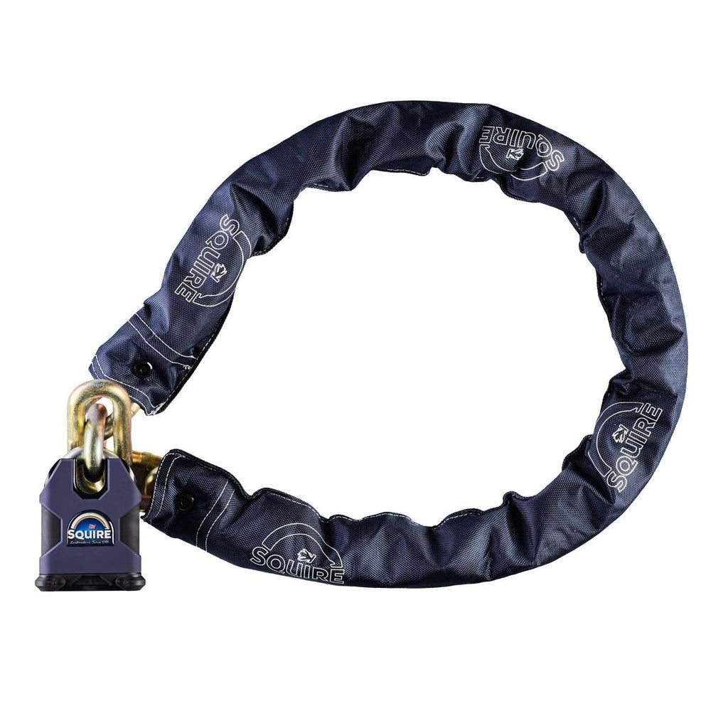 Motorcycle Squire Samson 16mm 1.5m Chain SS80CS Padlock Inc. Sold Secure - Gold