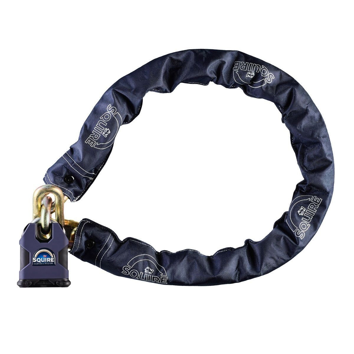 Motorcycle Squire Samson 16mm 1.5m Chain SS80CS Padlock Inc. Sold Secure - Gold