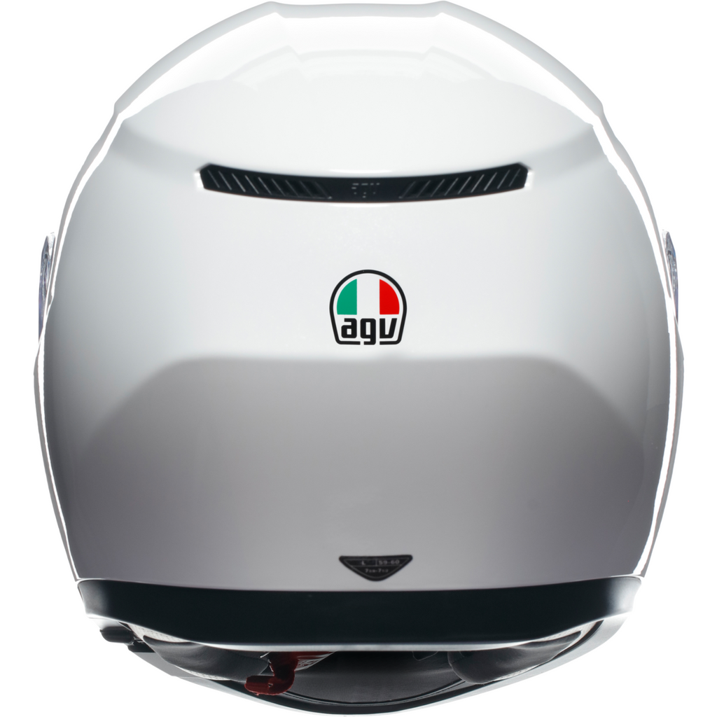 AGV K3 Solid Gloss White ECE2206 Full Face ACU Gold Motorcycle Motorbike Helmet