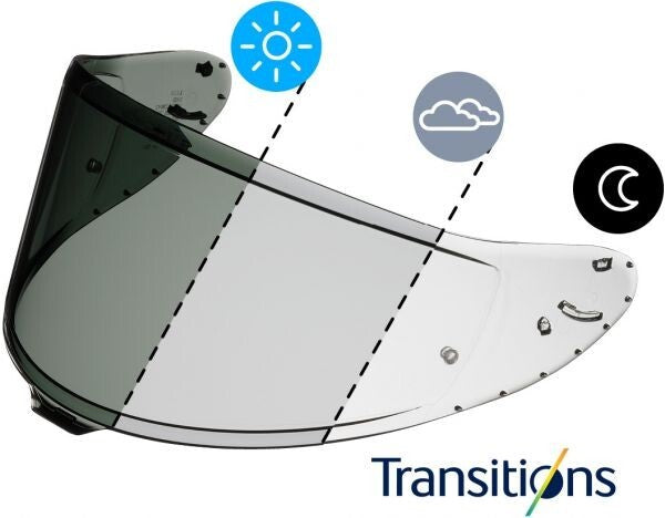 Genuine Shoei CWR-F2 PN Photochromic Pinlock Ready Visor Shoei NXR 2, X-SPR Pro