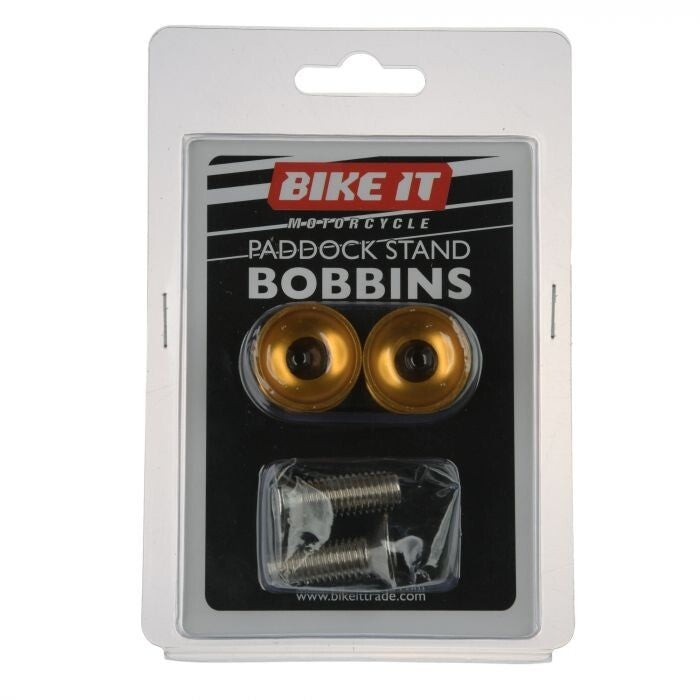 Bike It Gold 10mm 1.5 Pitch Paddock Stand Bobbins