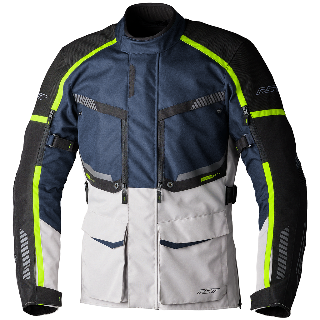 RST Maverick Evo CEAA Textile Motorcycle Motorbike Touring Jacket Navy Grey