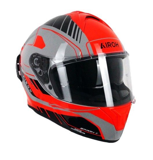 Airoh Spark 2 Chrono Full Face ECE2206 Motorcycle Motorbike Helmet Orange Gloss