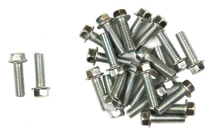 Bike It Carbon Steel Flange Head Bolts M6 x 20mm (25Pcs)