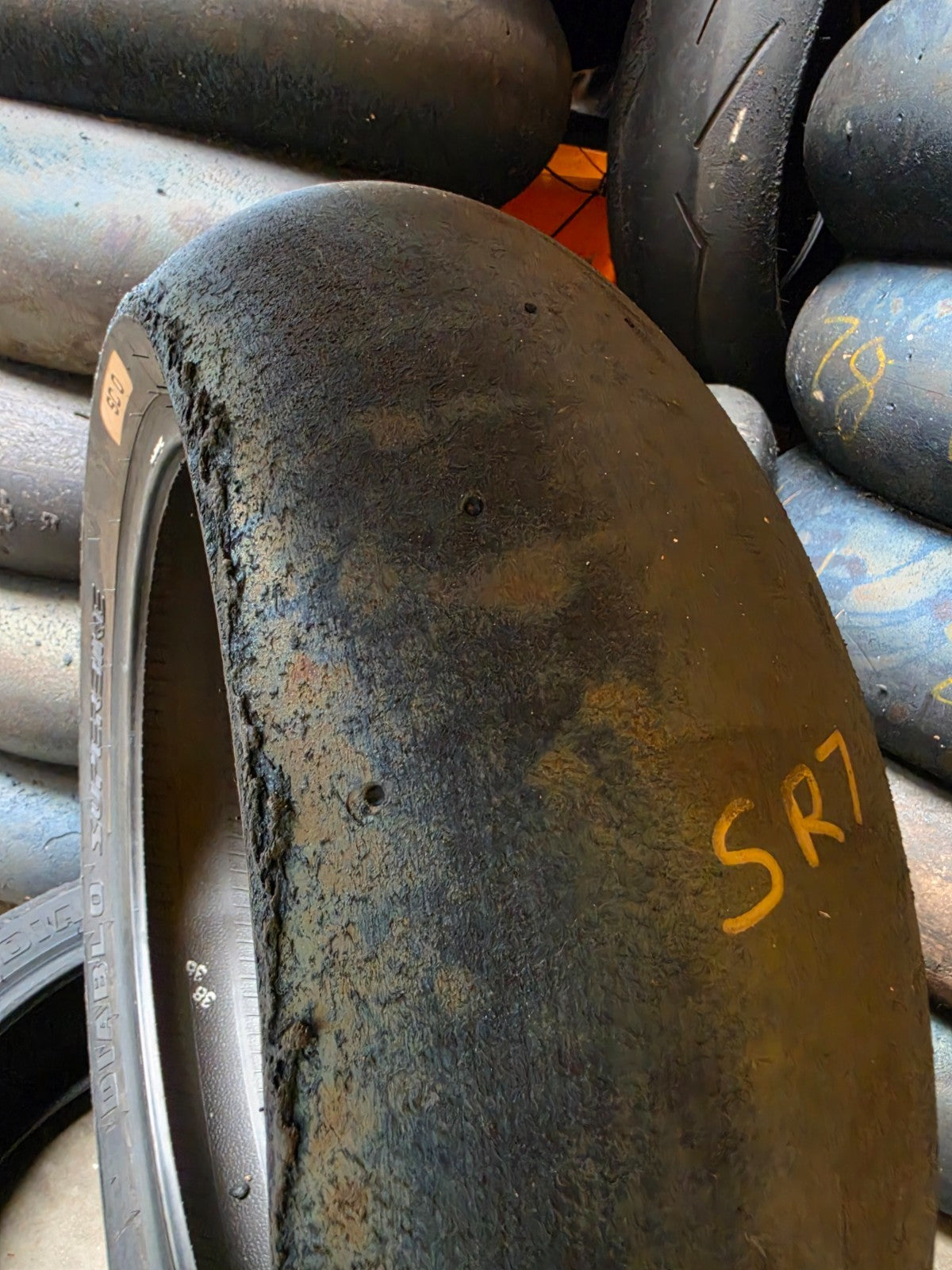 Pirelli Diablo Superbike SC0 190/60-17 Used BSB Scrub Motorcycle Tyre - SR7