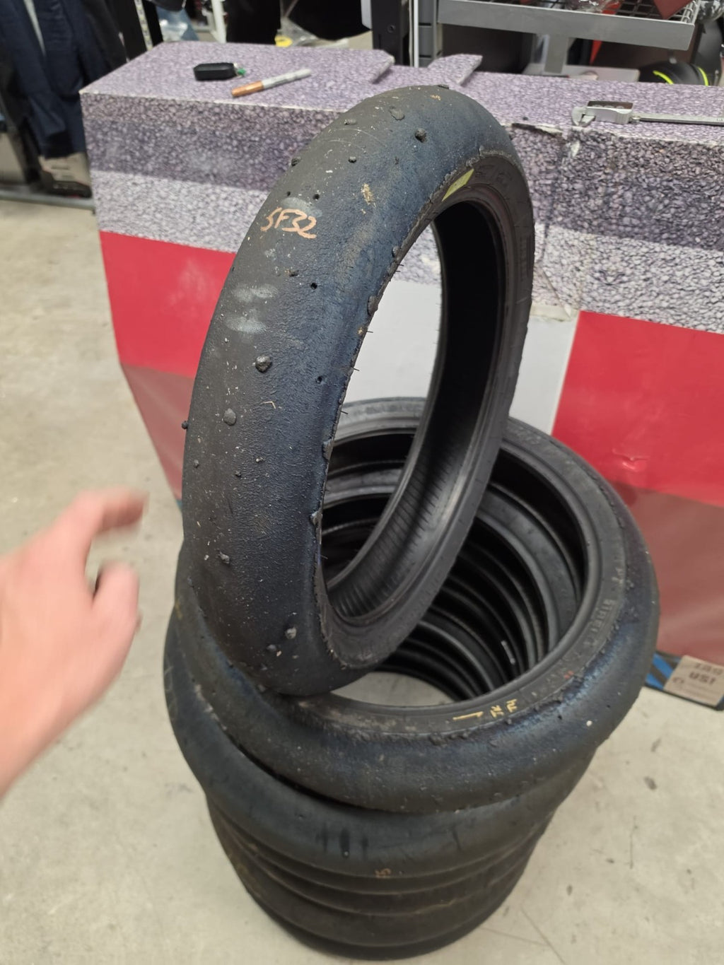 Pirelli Diablo Superbike SC1 125/70-17 Used BSB Scrub Motorcycle Tyre - SF32