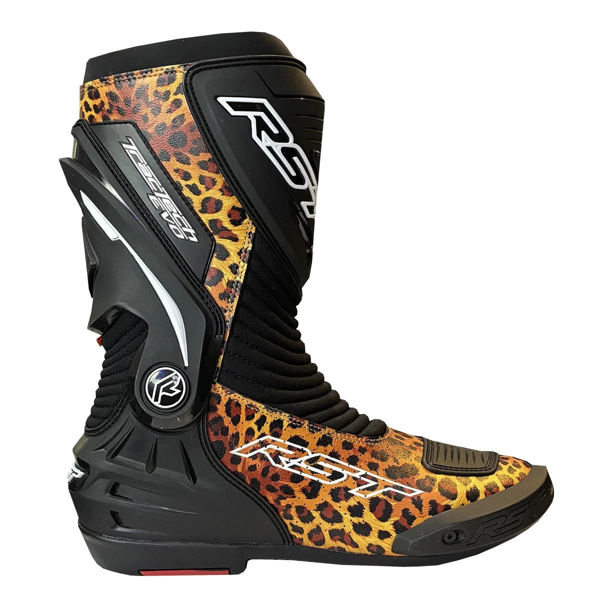 RST Tractech Evo D3O Sports CE Motorcycle Motorbike Limited Leopard Print Boots