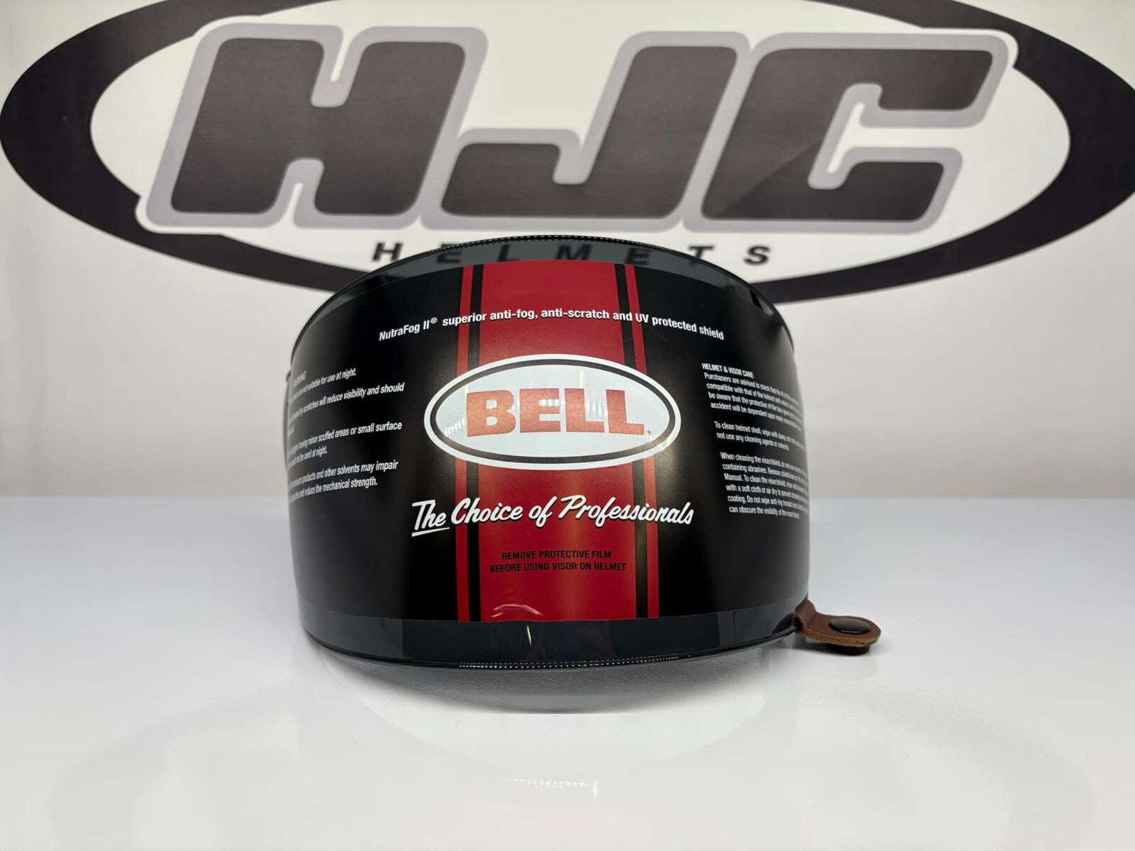 Ex-Display Bell Bullitt Flat Smoke Visor, Brown Tab - P401-FS-JH Helmet Visor