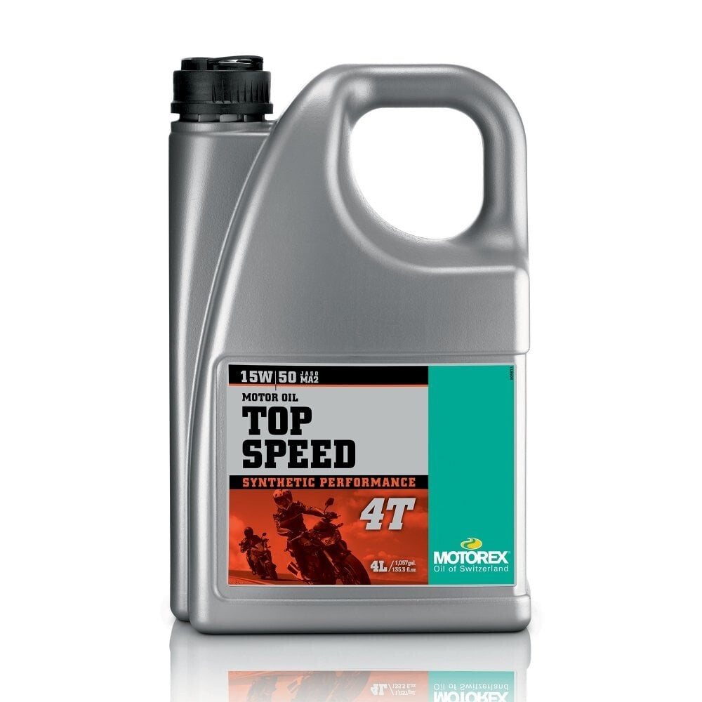 Motorex Top Speed 4T Fully Synthetic 4 Stroke Motorcycle Motorbike Oil 15W/50 4L