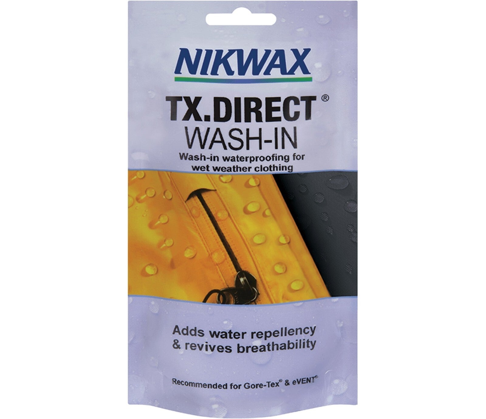 Nikwax TX Direct Wash In Clothing Re Waterproofing Re Proofer Pouch 100ml