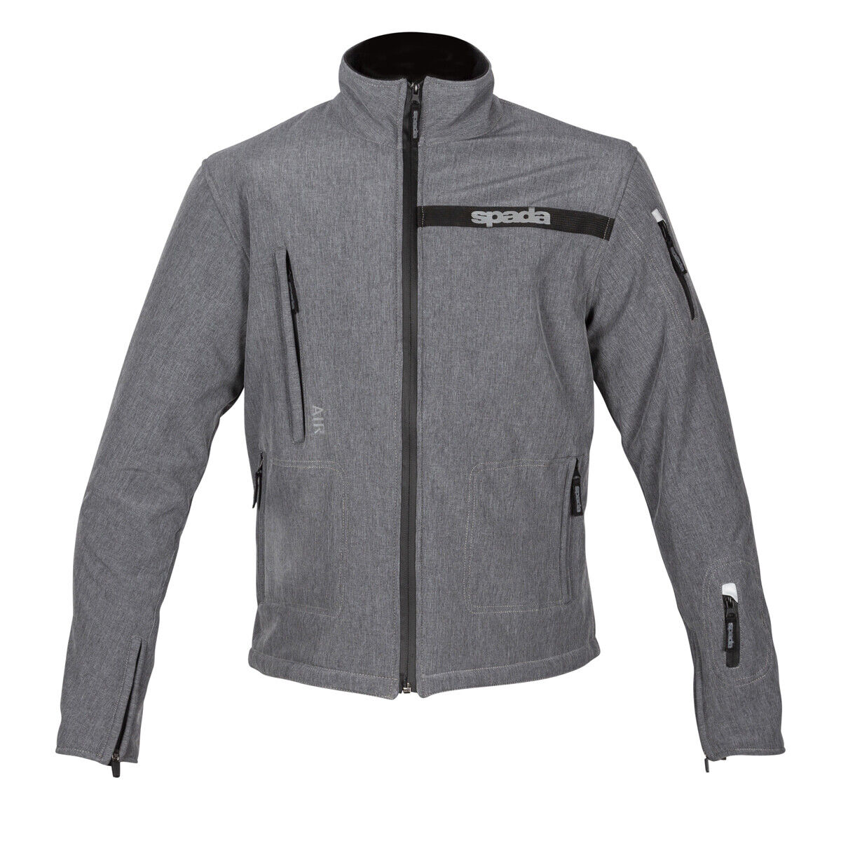 Spada Commute Light Soft Shell CE Armoured Motorcycle Motorbike Jacket - Grey