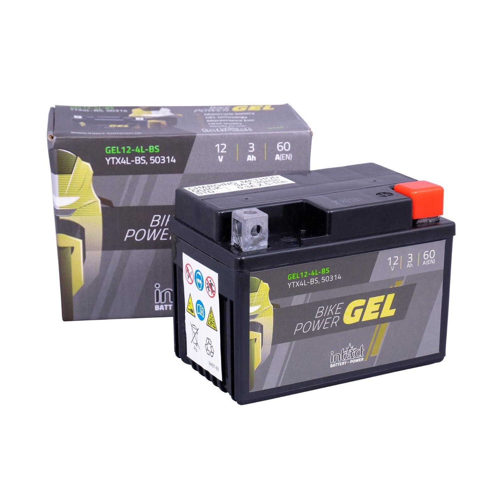 intAct YTX4L-BS Gel Bike-Power Motorcycle Motorbike Factory Activated Battery
