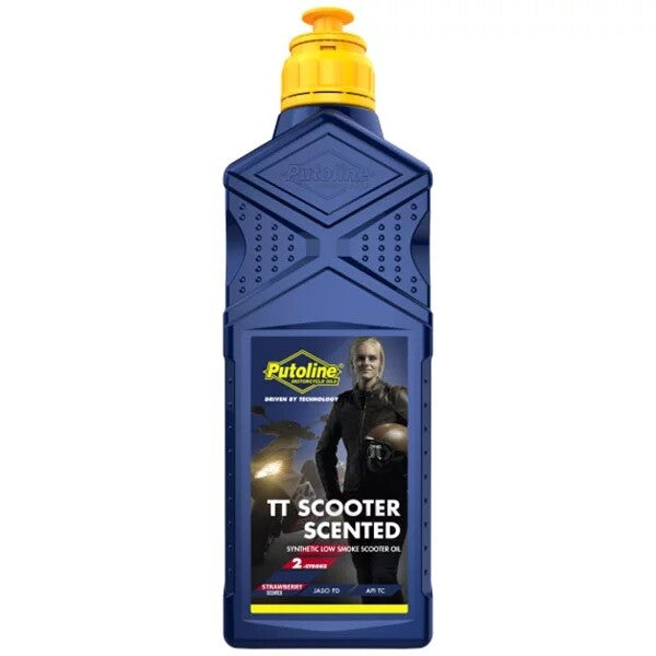 Putoline TT Scooter Strawberry Scented Synthetic Low Smoke 2 Stroke 2T Oil - 1L