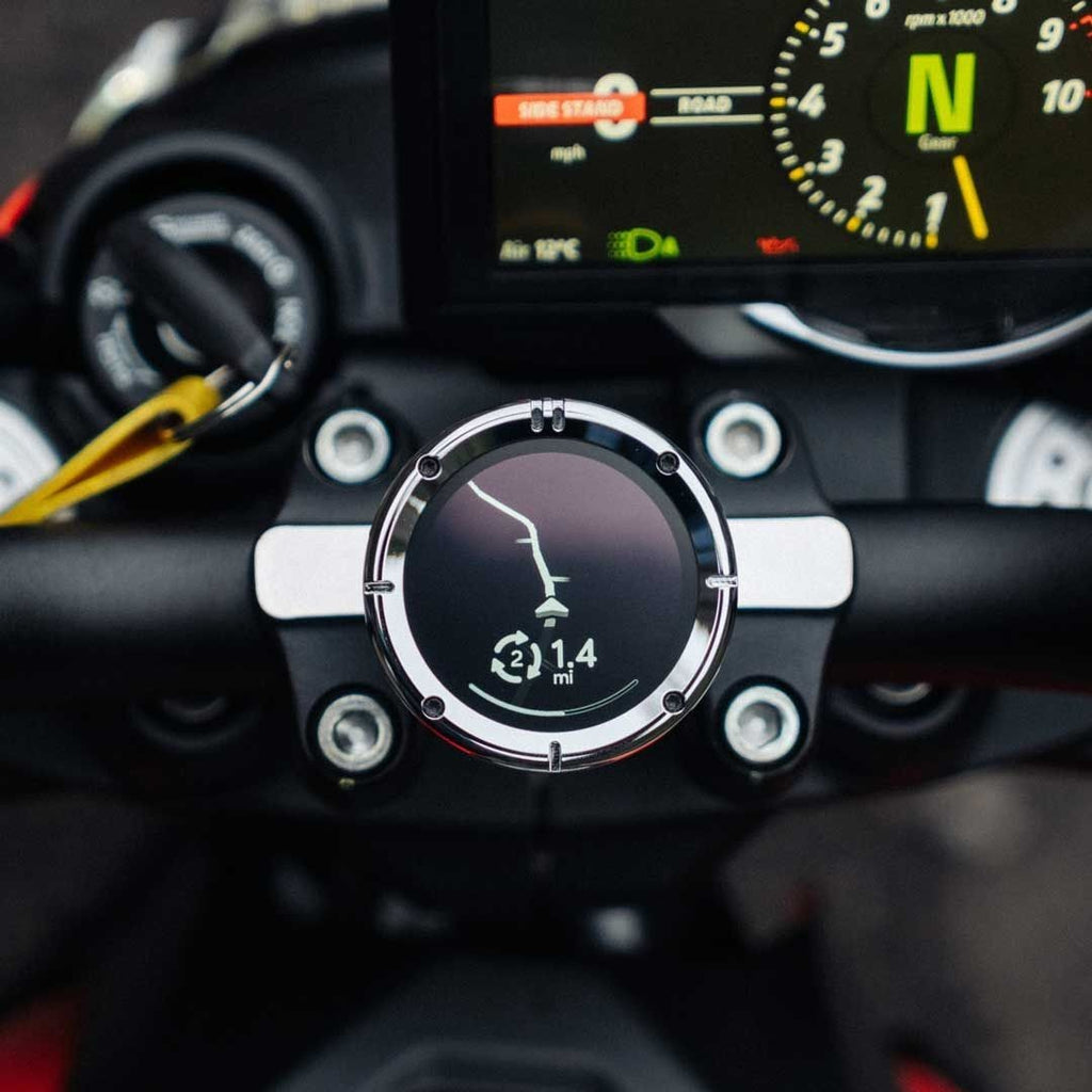 Beeline Moto II Classic Chrome Compact Motorcycle Motorbike GPS Navigation