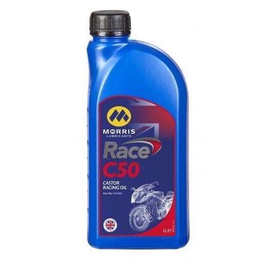 Morris Lubricants Race C50 Castor Based Motorcycle Engine Oil - SAE Grade 50, 1L