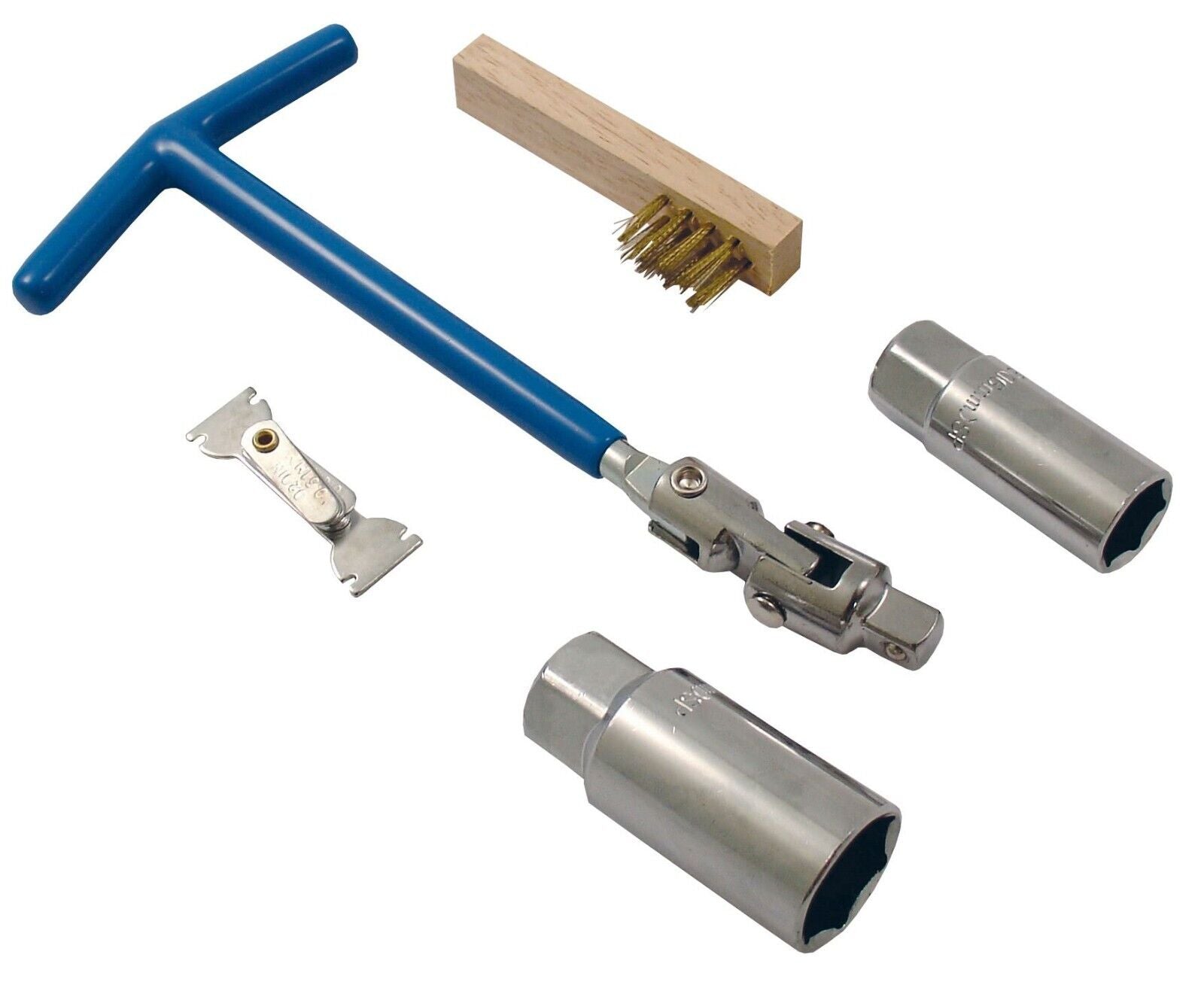 Bike It 5pc Motorcycle Motorbike Spark Plug Maintenance Set Inc Brush And Gauge