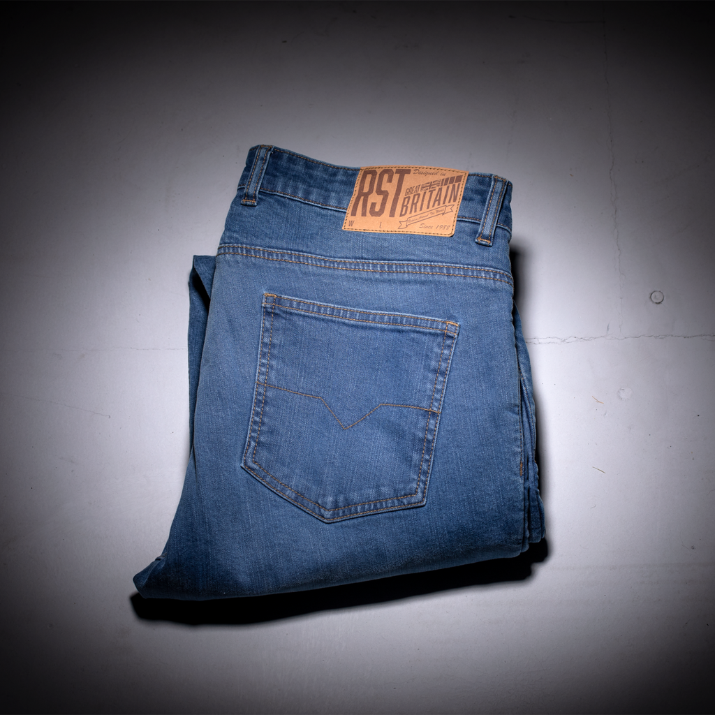 RST X Tapered Fit CE Motorcycle Motorbike Aramid Denim Jeans - Mid Blue