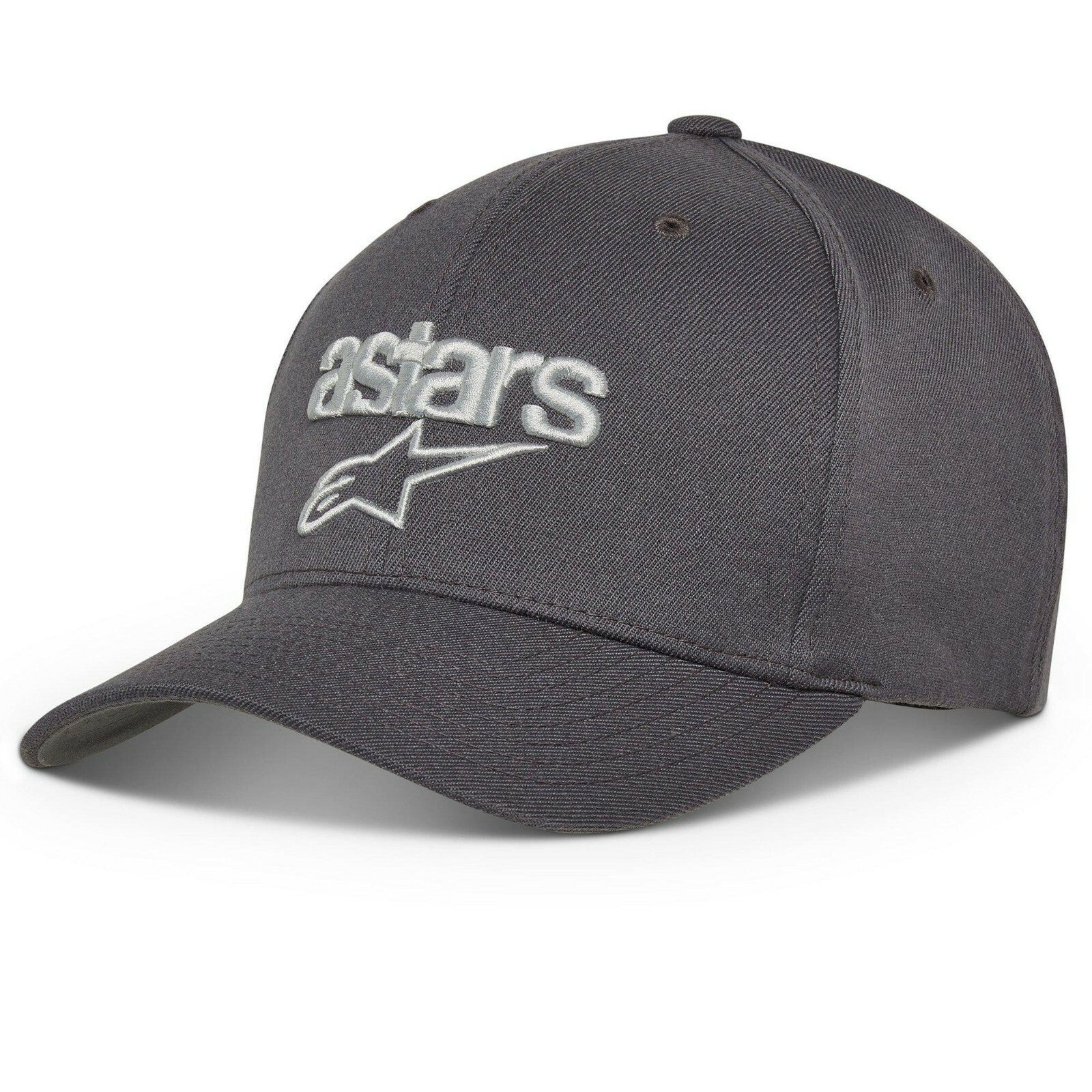 Alpinestars Heritage Blaze Casual Curved Brim Baseball Hat Cap - Charcoal Grey