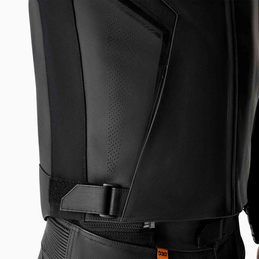 RST S1 D30 CE AAA Leather Motorcycle Motorbike Sports Jacket - Black Black
