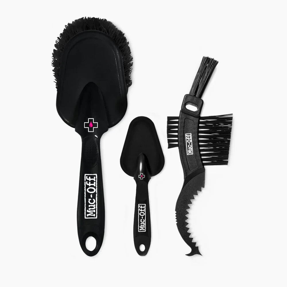 Muc Off 3x Premium Detailing Brushes Motorcycle Motorbike Cleaning Brush Set