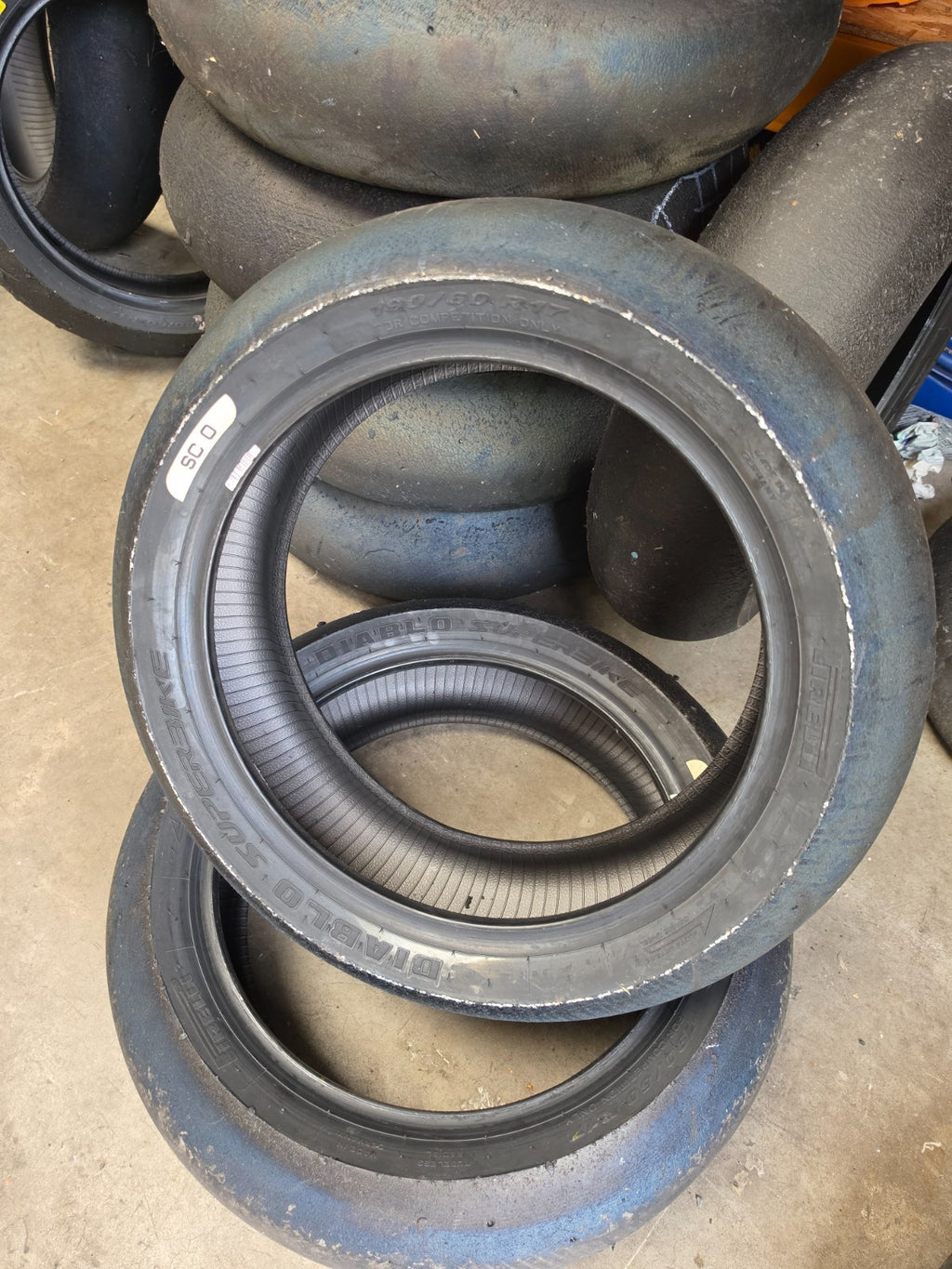 Pirelli Diablo Superbike SC0 190/60-17 Used BSB Scrub Motorcycle Tyre - SR15