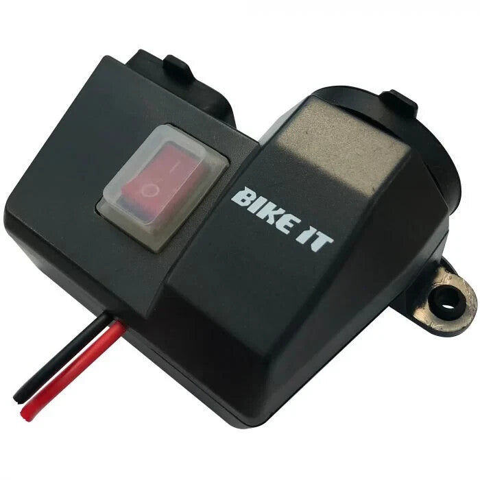 MotorCycle 12V Power Supply Unit x2 USB Plus x1 Cigar Socket Bike-It