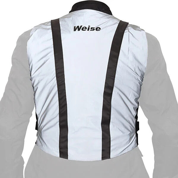 Weise Vision Reflective Hi Vis Motorcycle Motorbike Vest Gilet - Silver