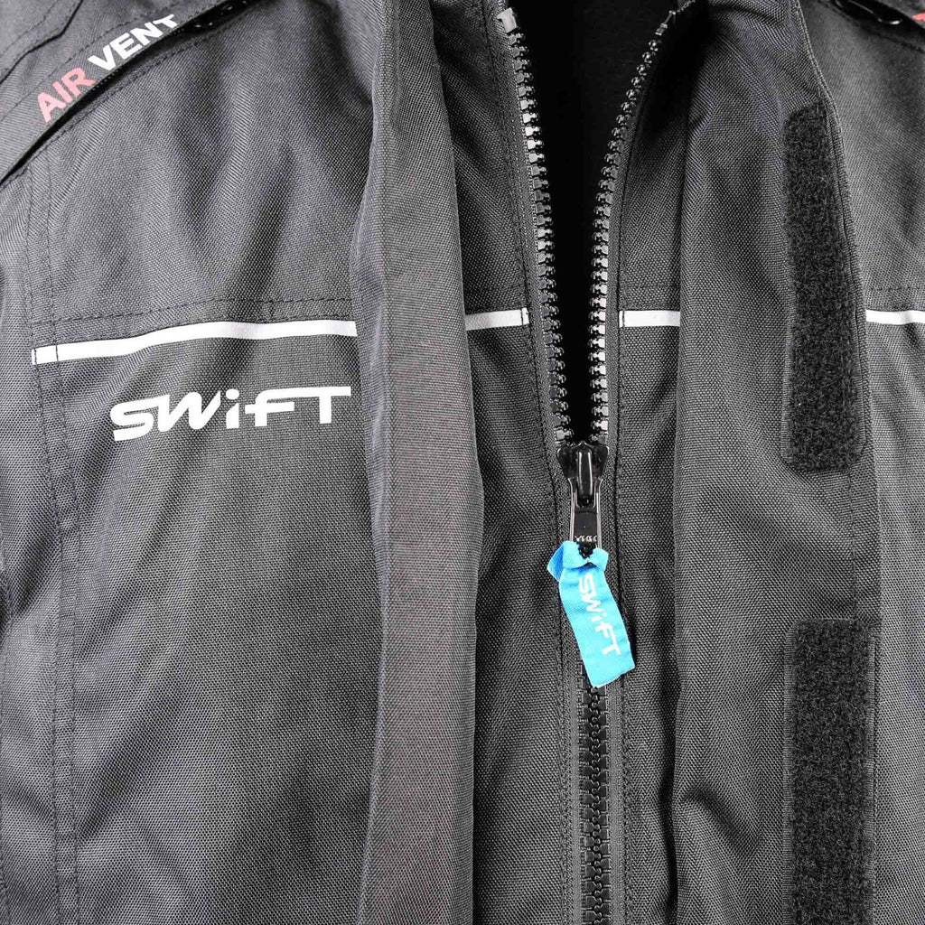 Swift S1 Textile Moto Motorcycle WaterProof Road Jacket - Black - XL & 2XL