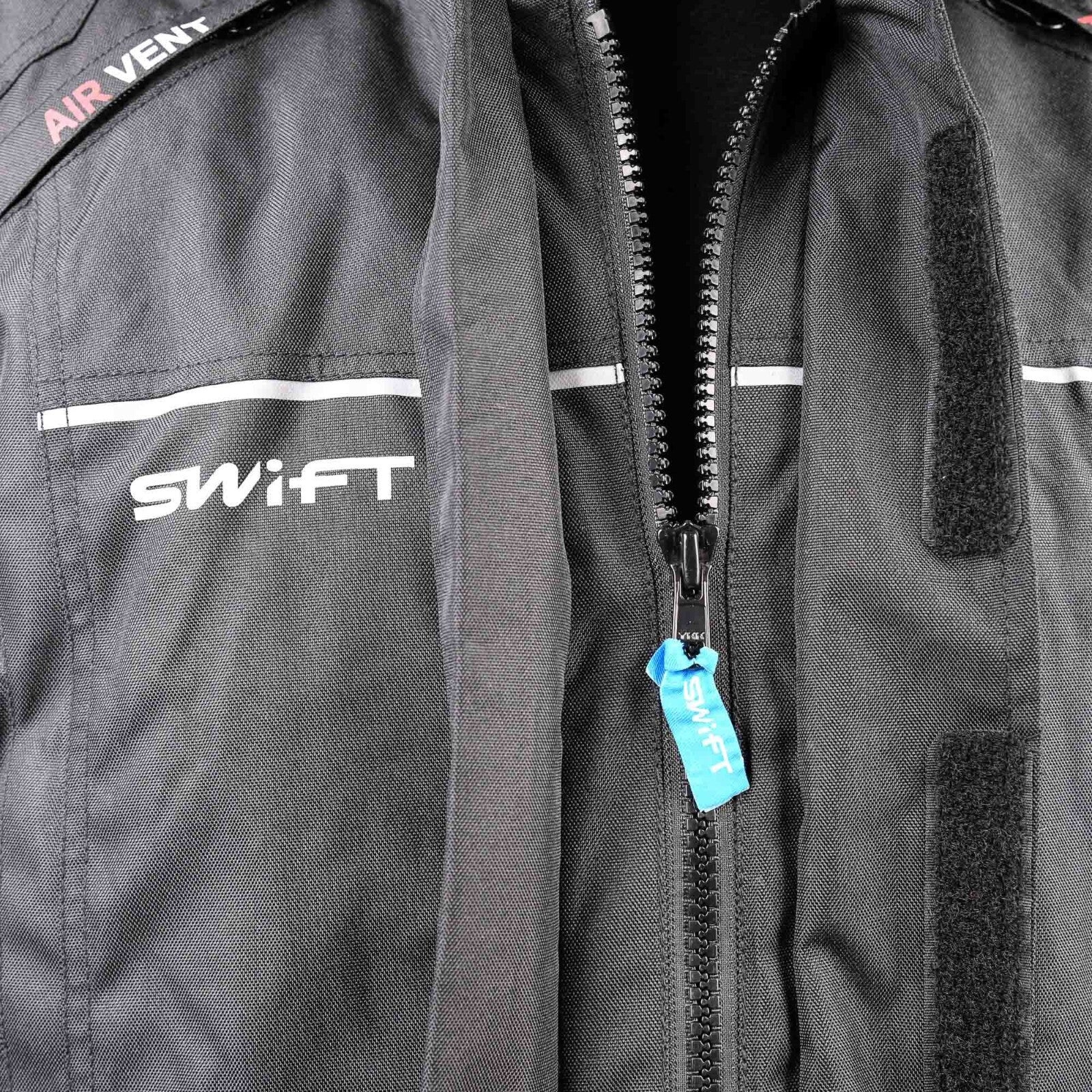 Swift S1 Textile Moto Motorcycle WaterProof Road Jacket - Black - XL & 2XL