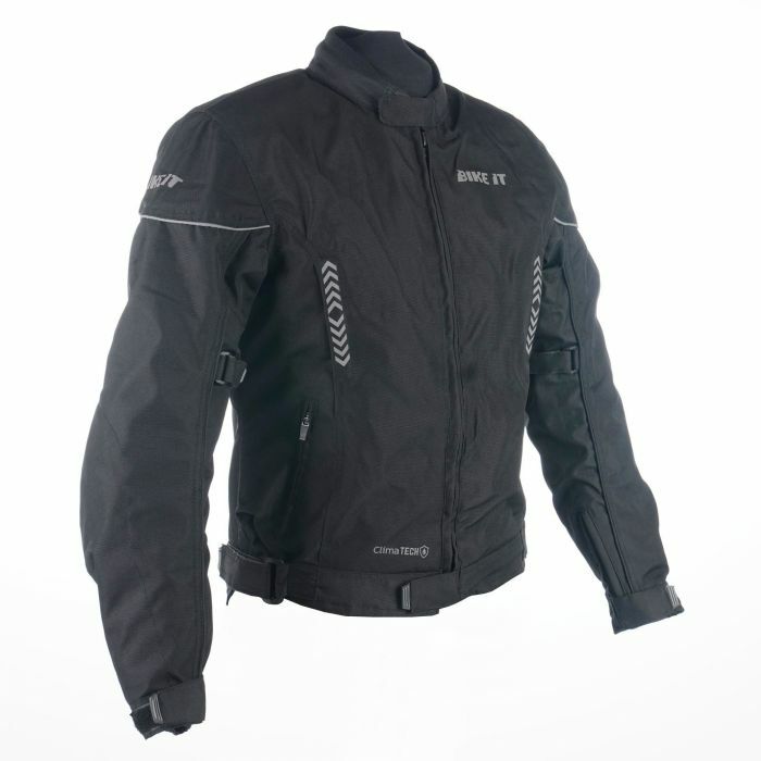 BikeIt Insignia Textile Ladies Waterproof CEAA Motorcycle Motorbike Jacket Black