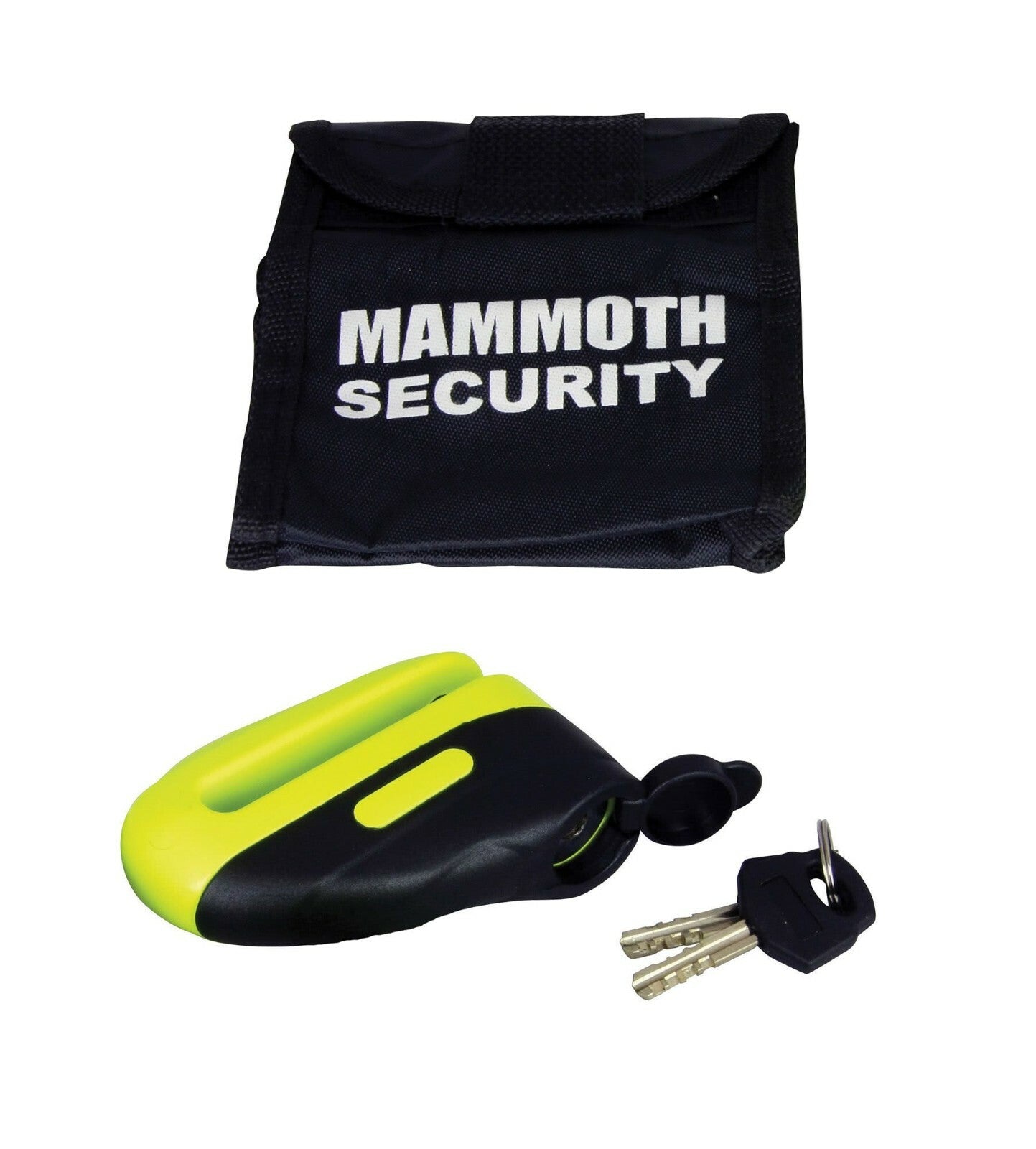 Mammoth Security Yellow Blast Motorcycle Motorbike Disc Lock With 10mm Pin