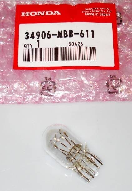 Genuine Honda Wedge Clear Tail Light Blub 12V 21/5W 34906-MBB-611 (Deauville)