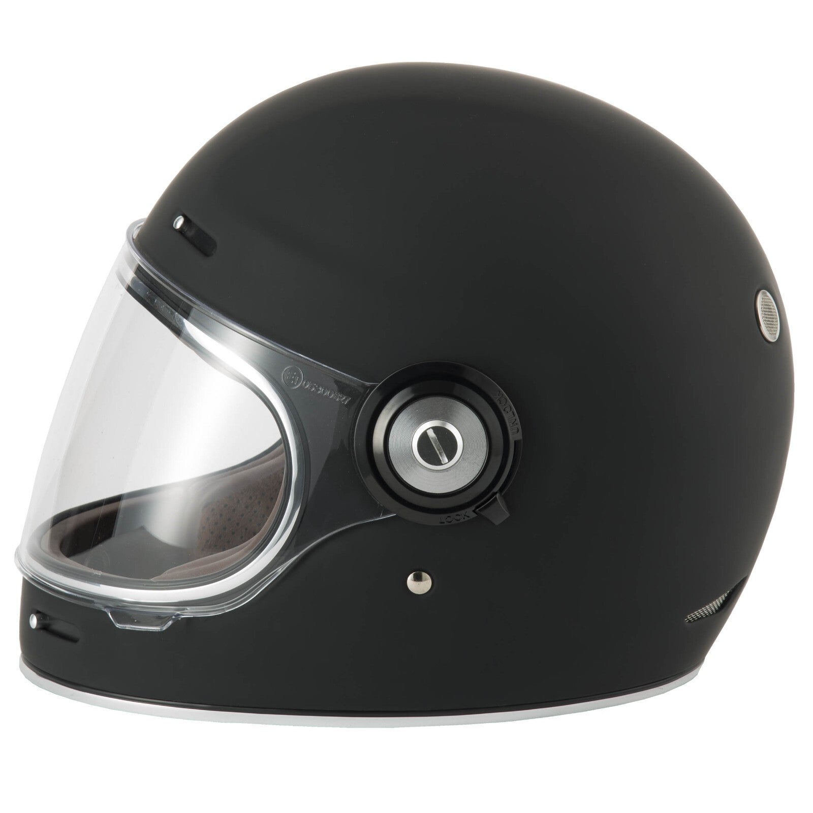 Vcan H135 Fiberlass Retro Style ECE2206 Motorcycle Motorbike Helmet Matt Black