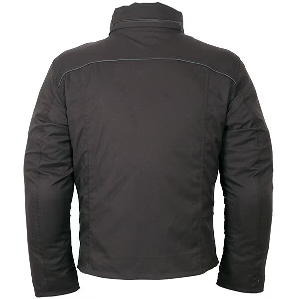 Weise Drift Textile Waterproof CEAA Motorcycle Motorbike Hooded Jacket - Black
